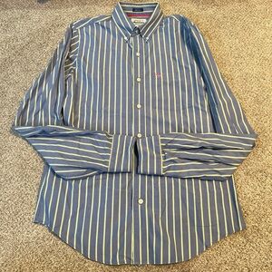 Abercrombie & Fitch Blue and Green Striped Shirt